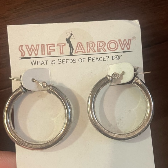 Sterling Silver Hoops. - Picture 2 of 3